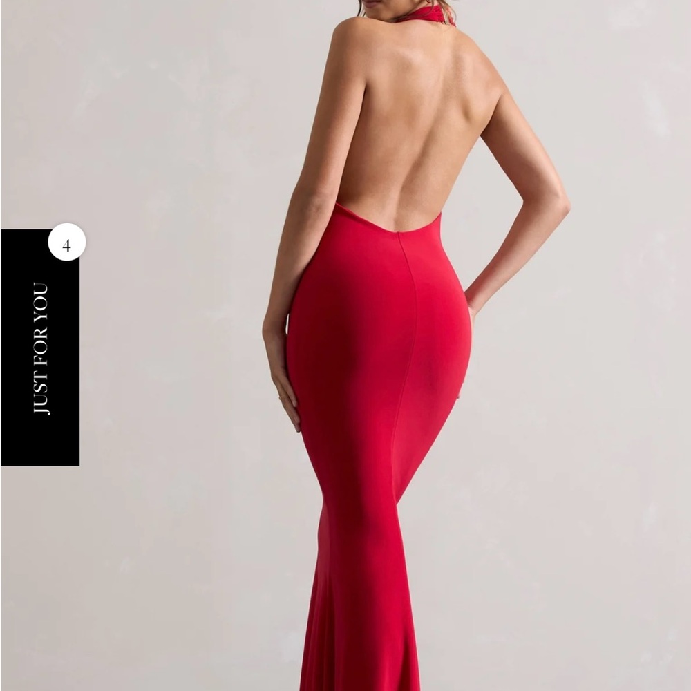 Chic Backless Red Dress